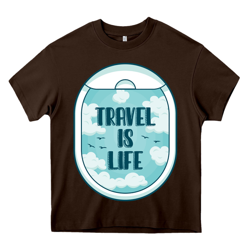 Travel Is Life Funny Traveling Gift Heavy Core Tee by minhPixels | Teevron