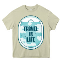 Mossy Travel Is Life Funny Traveling Gift Heavy Core Tee - minhPixels