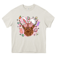Cream highland heifer easter Heavy Core Tee - LillyAllenDesigns