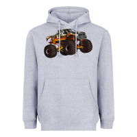 Heather Grey monster truck Heavyweight Hoodie - Artiststas