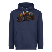 Navy monster truck Heavyweight Hoodie - Artiststas
