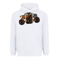 White monster truck Heavyweight Hoodie - Artiststas