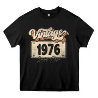 46 Year Old Vintage 1976 Men Women 46th Birthday Decor Heavy Core Tee | Teevron