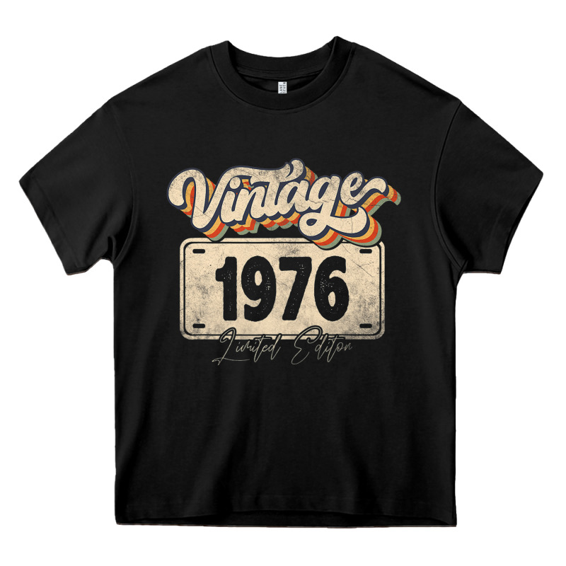 46 Year Old Vintage 1976 Men Women 46th Birthday Decor Heavy Core Tee by minhPixels | Teevron