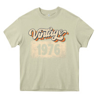 Mossy 46 Year Old Vintage 1976 Men Women 46th Birthday Decor Heavy Core Tee - minhPixels