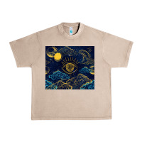French Oak evil eye moon Urban Heavy Tee - TumblerDesignByShophia