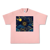 Salmon evil eye moon Urban Heavy Tee - TumblerDesignByShophia