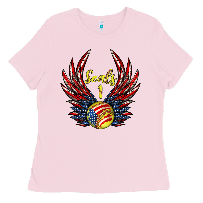 Angel Wings Softball Ladies Tee by Jasminsmagicworld | Teevron