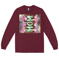 Burgundy Mom leopard Long Sleeve Tee - CowGirlArtShop