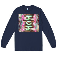 Navy Mom leopard Long Sleeve Tee - CowGirlArtShop