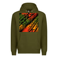 Army Green african tribal seamless pattern Premium Hoodie - BundleAndBundleShop