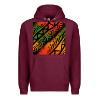 Burgundy african tribal seamless pattern Premium Hoodie - BundleAndBundleShop