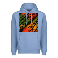 Colony Blue african tribal seamless pattern Premium Hoodie - BundleAndBundleShop