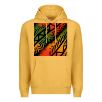 Mustard african tribal seamless pattern Premium Hoodie - BundleAndBundleShop