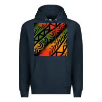 Navy african tribal seamless pattern Premium Hoodie - BundleAndBundleShop