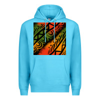Ocean Blue african tribal seamless pattern Premium Hoodie - BundleAndBundleShop