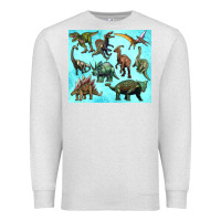 Oatmeal Heather dinosaurs tumbler Premium Sweatshirt - Artiststas