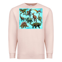 Pale Pink dinosaurs tumbler Premium Sweatshirt - Artiststas