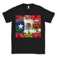 Black Mexican and Puerto Rico flag Classic Tee - texasbilliewilder