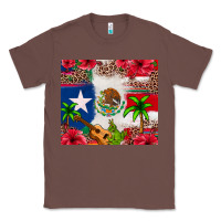 Chestnut Mexican and Puerto Rico flag Classic Tee - texasbilliewilder