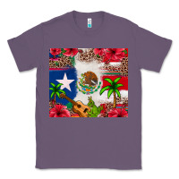 Lavender Mexican and Puerto Rico flag Classic Tee - texasbilliewilder