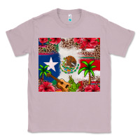 Lilac Mexican and Puerto Rico flag Classic Tee - texasbilliewilder