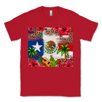 Red Mexican and Puerto Rico flag Classic Tee - texasbilliewilder