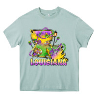 Arona louisiana mardi gras state map Heavy Core Tee - LillyAllenDesigns
