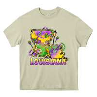 Mossy louisiana mardi gras state map Heavy Core Tee - LillyAllenDesigns