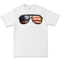 White amerıcan flag glasses Premium Tee - BarkalooDesign