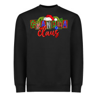 Black Christmas Grandma Claus Heavyweight Sweatshirt - FaDigitalArtStudio