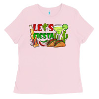 Bubblegum Pink let's fiesta taco and beer Ladies Tee - BarkalooDesign