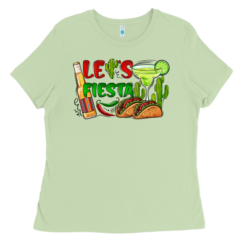Let's Fiesta Taco And Beer Ladies Tee by BarkalooDesign | Teevron