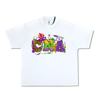 White Mardi Gras CNA Nurse Urban Heavy Tee - HowdyJamesFarm