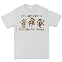 Dove Grey Womens Not My Circus Not My Monkeys Gifts - Funny Political Novelty V- Premium Tee - minhPixels