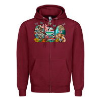 Burgundy easter easter eggs Zipper Hoodie - CowhideDigitalArt