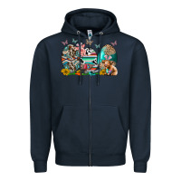 Navy easter easter eggs Zipper Hoodie - CowhideDigitalArt