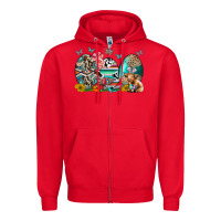 Red easter easter eggs Zipper Hoodie - CowhideDigitalArt