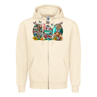 Sandshell easter easter eggs Zipper Hoodie - CowhideDigitalArt