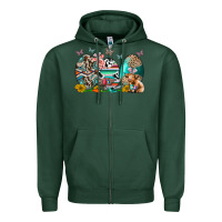 Sports Green easter easter eggs Zipper Hoodie - CowhideDigitalArt