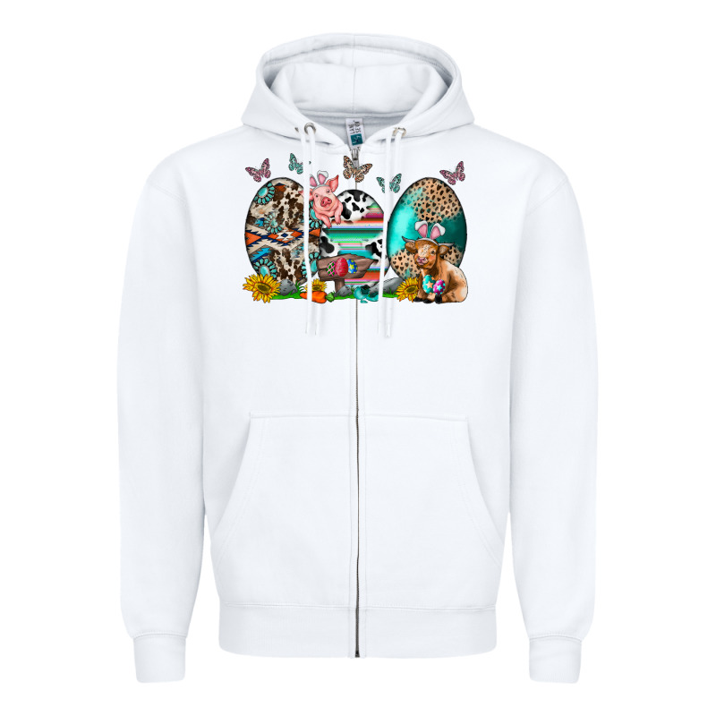 Easter Easter Eggs Zipper Hoodie by CowhideDigitalArt | Teevron