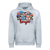 Heather Grey Red whıte boujee Urban Hoodie - AdoDesignShop