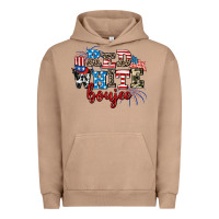 Pigment Burro Red whıte boujee Urban Hoodie - AdoDesignShop