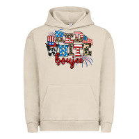 Pigment French Oak Red whıte boujee Urban Hoodie - AdoDesignShop