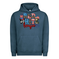 Pigment Midnight Navy Red whıte boujee Urban Hoodie - AdoDesignShop