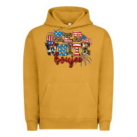 Pigment Peanut Butter Red whıte boujee Urban Hoodie - AdoDesignShop