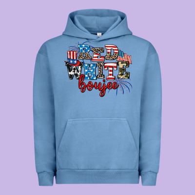Red Whıte Boujee Urban Hoodie Designed By Adodesignshop