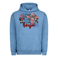 Pigment Pebble Blue Red whıte boujee Urban Hoodie - AdoDesignShop
