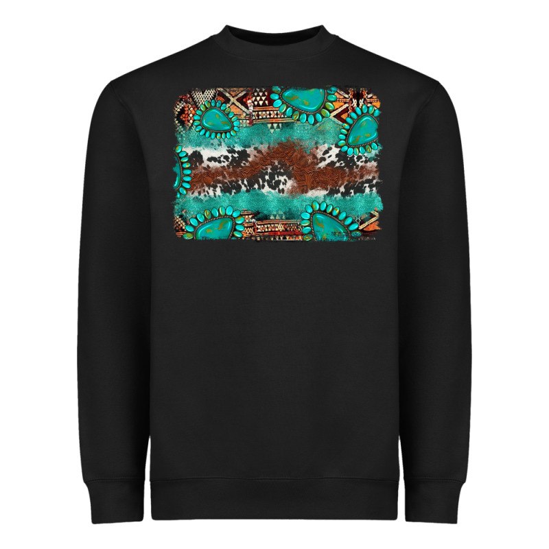 Cowhide Gemstone Leather Background Heavyweight Sweatshirt by FaDigitalArtStudio | Teevron