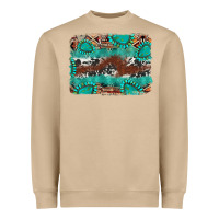 Mushroom cowhide gemstone leather background Heavyweight Sweatshirt - FaDigitalArtStudio